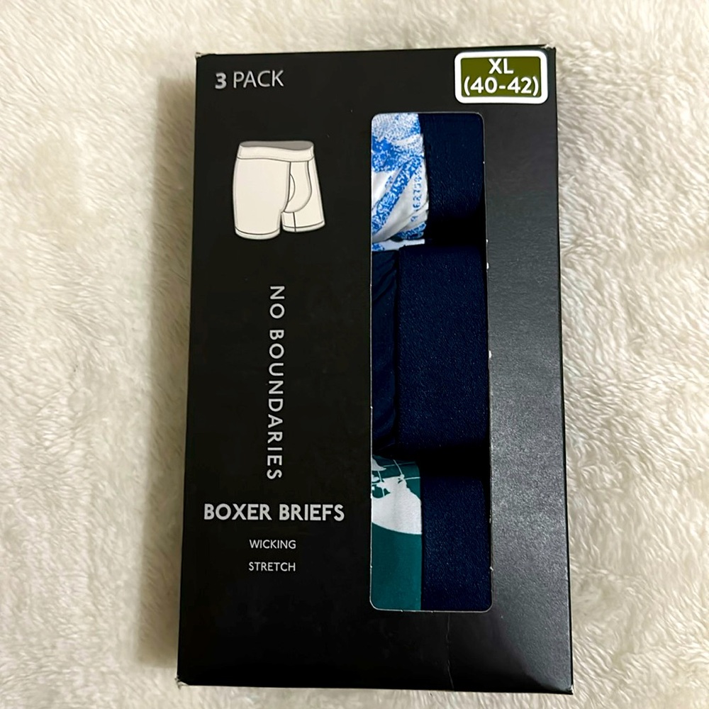 No Boundaries 3 Pack Men Boxer Briefs